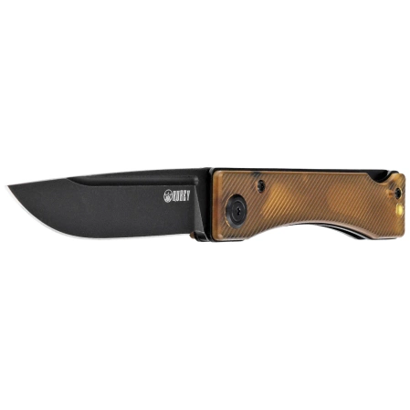 Kubey Akino Knife Yellow Ultem, Blackwashed 14C28N by Tiguass (KU2102H)