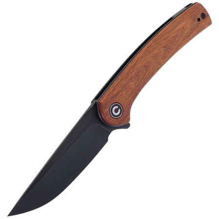 CIVIVI Knife Mini Asticus Cuibourtia Wood, Black Stonewashed 10Cr15CoMoV (C19026B-5)