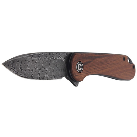 Nóż składany CIVIVI Elementum Flipper Cuibourtia Wood, Black Damascus (C907DS-2)