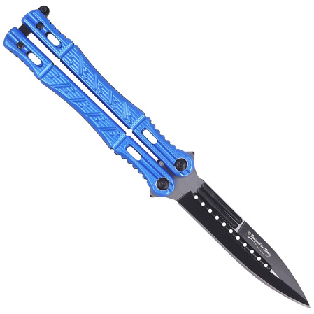 Martinez Albainox Balisong Blue Aluminium, Black Blade (02101)