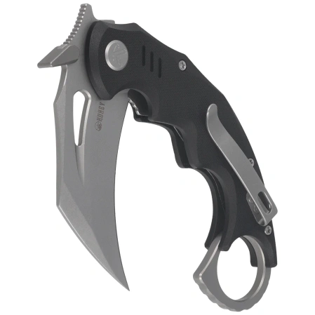 Kubey Mini Wrath Knife Black G10, Beadblasted 14C28N by MUZI Design (KU262A)