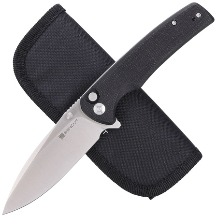 Sencut Knife Sachse Black Micarta, Satin 9Cr18MoV (S21007-1)