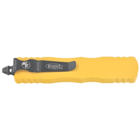Microtech Dirac D/E OTF Knife Yellow Aluminium, Black M390MK by Tony Marfione (225-1YW)