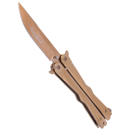 Martinez Albainox Balisong Knife RainGold Steel, RainGold 3Cr13Mov (02165)