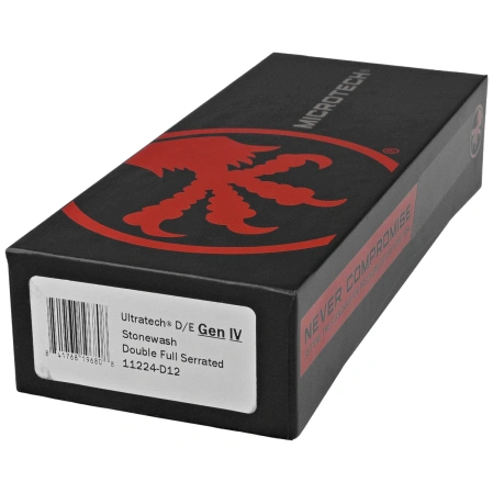 Microtech Ultratech Gen IV D/E OTF Knife Black Aluminum, Stonewashed Double F/S M390MK by Tony Marfione (11224-D12)