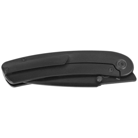 Kubey Momentum Knife Black DLC Titanium, Black DLC M390 by Sherif Manganas (KB386D)