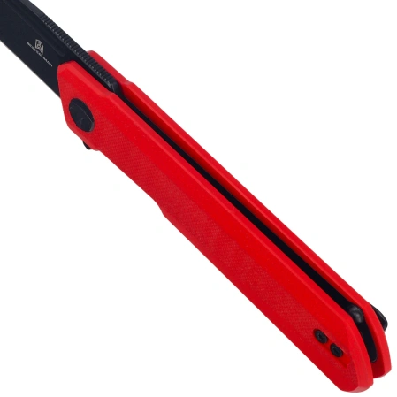 Nóż składany Bestechman Dundee Red G10, Black PVD D2 by Ostap Hel (BMK01L)