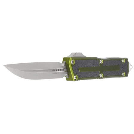 Microtech Scarab II Gen III D/E-S OTF Knife OD Green Aluminum, Apocalyptic M390MK by Tony Marfione (1180-10APOD)