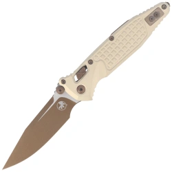 Microtech Socom Ram-Lok S/E Knife Champagne Gold Frag Aluminum, Champagne Gold M390MK by Tony Marfione (160RL-1FRCG-C19Z23)