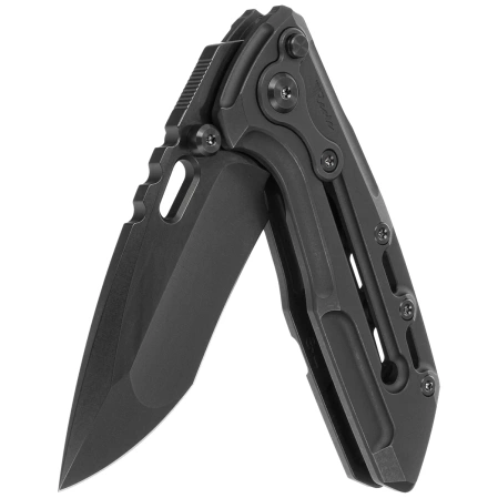 Reate T1000-V2 Titanium Black DLC Knife, Satin/Black DLC M390 by Alvin Lee
