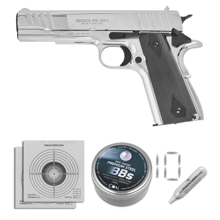Voltran Ekol ES 1911 V2 Shiny 4.5 mm Air Pistol with Blow Back