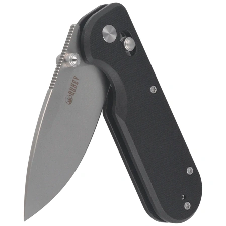 Kubey Bedrock Knife Black G10, Satin D2 (KU505A)