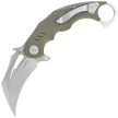 Kubey Wrath Knife Green G10, Beadblasted 14C28N by MUZI Design (KU261B)