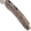 Microtech M-Stitch Ram-Lok S/E Marfione Select Knife Slab Side Flamed Titanium, Bronze HW Stonewashed M390MK by Borka Blades and Tony Marfione (169MRL-10MS7)