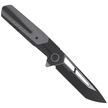 Nóż składany WE Knife Arsenal Black Titanium / Gray G10, Black Stonewashed / Satin by Ostap Hel (WE20073-4)