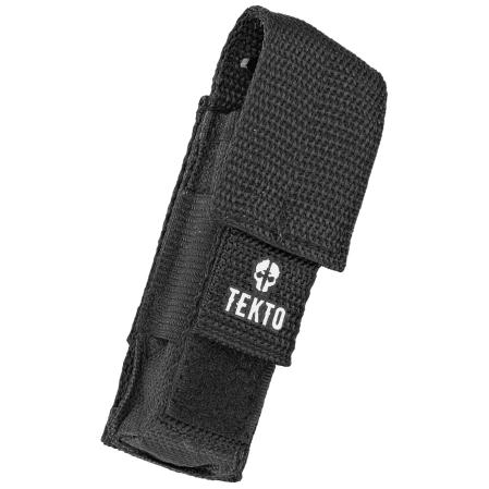 Tekto F2 Bravo Knife Black Forged Carbon Fiber, Silver HW/Clip, Satin D2