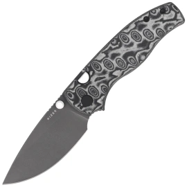 Nóż składany Kizer Glaux Black Vortex Micarta, Gray PVD / Stonewashed 14C28N (V3801A2)