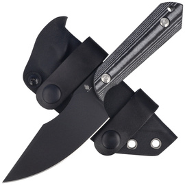 Nóż Kizer Harpoon Black-White Micarta, Black D2 by Maverick Customs (1040A1)