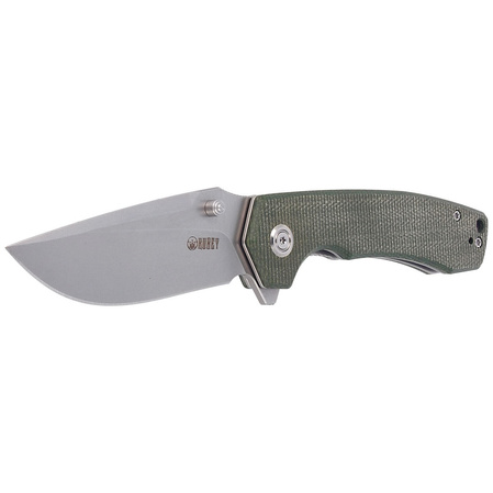Nóż składany Kubey Green Micarta, Bead Blasted D2 (KU901C)