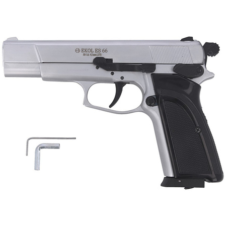Airgun set 04: Voltran Ekol ES 66 White 4.5 mm Pistol, 1400 BBs, 10 CO₂ cartridges, 100 targets
