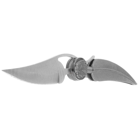 Martinez Albainox Apache Feather Knife Gray Zamak, Laser Ornated 3Cr13Mov (10581)