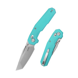 Kubey Carve Knife Light Blue G10, Beadblasted 14C28N (KU237G)