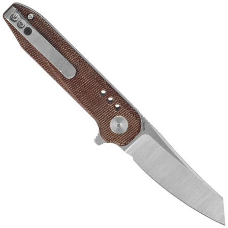 Bestech Syntax Natural Micarta, Stonewashed/Satin 14C28N by Todd Knife and Tool (BG40E)