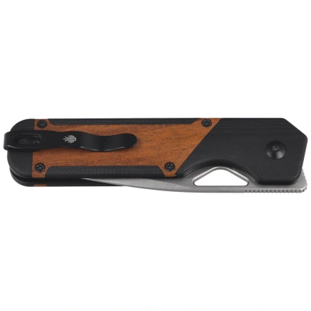 Kizer Militaw Knife Black G10 / Mkuruti Wood, Satin 154CM by Jonathan Styles (V3634C2)