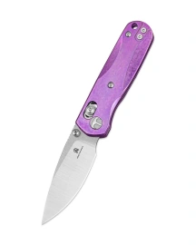 Nóż składany Bestechman Sprite Purple Crystallized Titanium, Stonewashed / Satin  M390 (BMK21H)