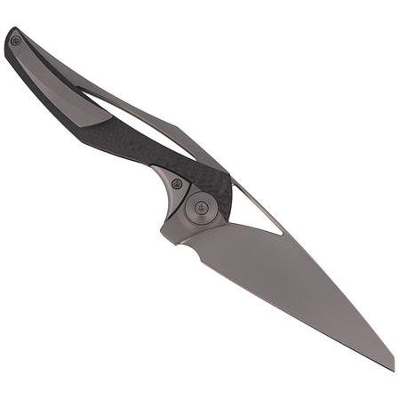 WE Knife ÆternA Gray Titanium / Carbon Fiber, Polished Bead Blasted M390 by Elijah Isham (918A)