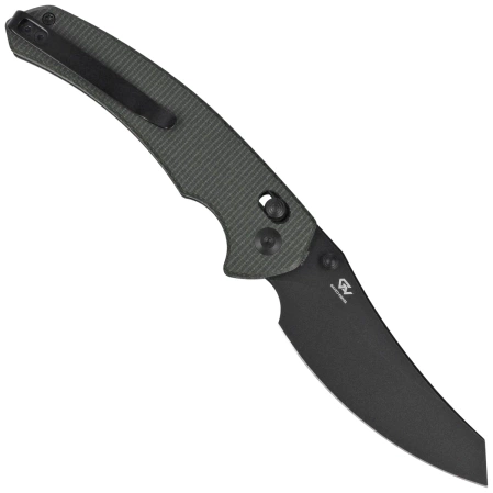 Nóż składany Civivi Sixgill Green Canvas Micarta, Black Stonewashed Nitro-V by Gavko Knives (C24050-3)