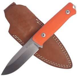 Nóż składany LionSteel Bushcraft G10 Orange, Stone Washed (B40 GOR)