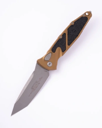 Microtech Socom Elite Auto T/E Automatic Knife Tan Aluminum, Apocalyptic M390MK by Tony Marfione (161A-10APTA)