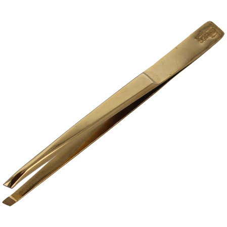 Penseta Herbertz Solingen Zagięta / Curved, Złocona 75mm (218G CU 3)