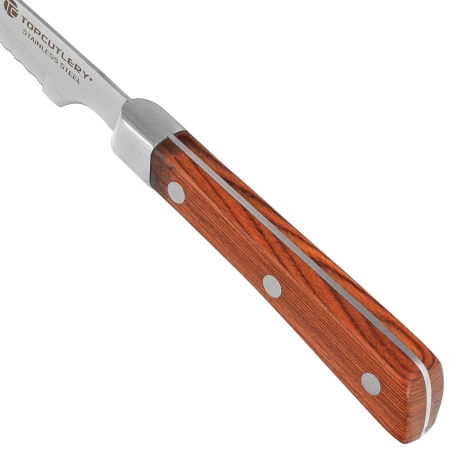 Nóż Top Cutlery Steak Red POM, Brightness 3Cr13Mov (17480)