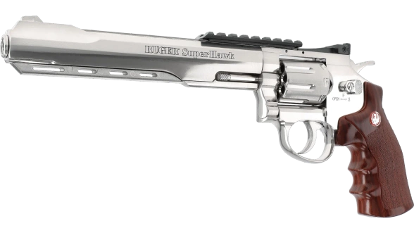 Ruger Superhawk 8'' 6 mm ASG revolver replica, chrome (2.5681)