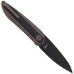 WE Knife Black Void Opus Bronze Titanium / Black G10, Black Stonewashed CPM 20CV by Justin Lundquist (2010C)