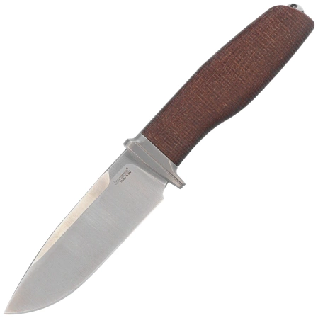 LionSteel Acha Natural Burlap Micarta, Satin M390 by Molletta (AH BLN)