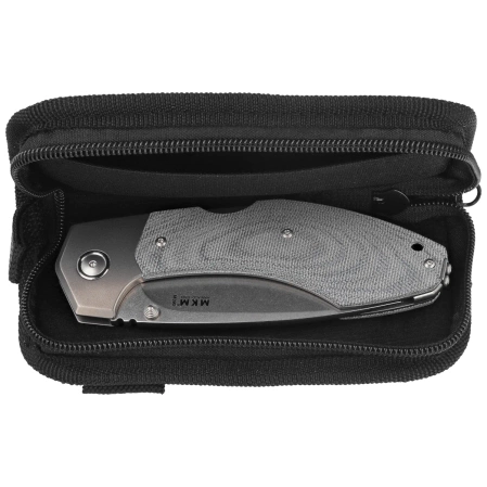 Nóż skladany MKM Hero Denim Canvas Micarta, Stonewashed M390 by Tommaso Rumici (MK HR-DCT)