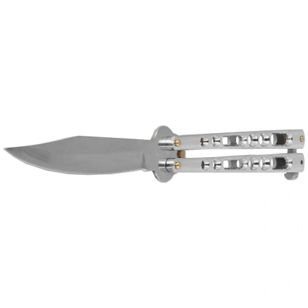 Martinez Albainox Balisong Knife Chrome Zamak, Mirror 3Cr13Mov (02053-C)