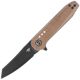Bestech Syntax Natural G10, Black Stonewashed 14C28N by Todd Knife and Tool (BG40F)