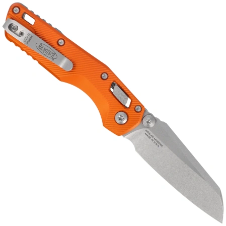 Microtech MSI Mini Ram-Lok S/E Knife Orange Fluted Aluminum, Stonewashed M390MK by Tony Marfione (210M-10FLOR)