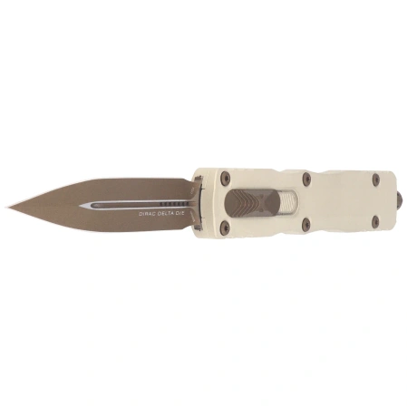 Nóż automatyczny OTF Microtech Dirac Delta D/E Champagne Aluminium, Burnt Bronze M390MK by Tony Marfione (227-1CG-C19)