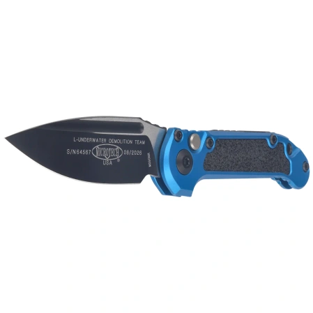 Microtech LUDT Gen III S/E Automatic Knife Blue Aluminum, Black M390MK by Tony Marfione (1135-1BL)