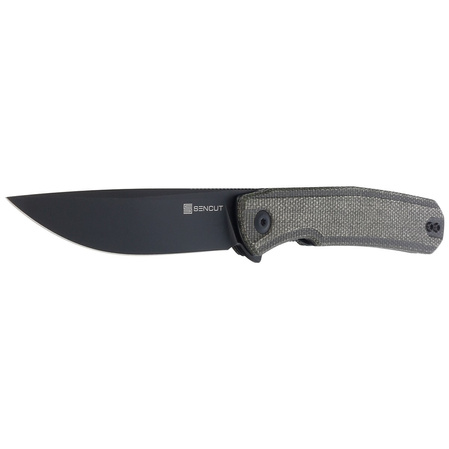 Nóż składany Sencut Scitus Dark Green Canvas Micarta, Black Stonewashed D2 by Ostap Hel (S21042-3)