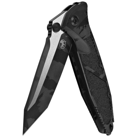 Microtech Socom Elite T/E-M Signature Knife Midnight Tiger Camo Aluminum, Midnight Tiger Camo M390MK by Tony Marfione (161-1MTCS-Z4)