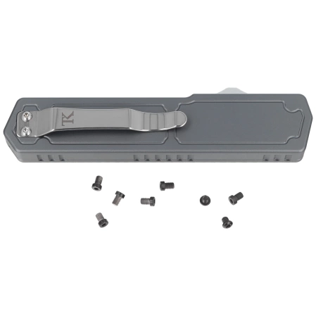Nóż automatyczny OTF TacKnives TAKCOM Vigor V2 Carbon Fiber / Grey Aluminum, Satin CPM 154CM