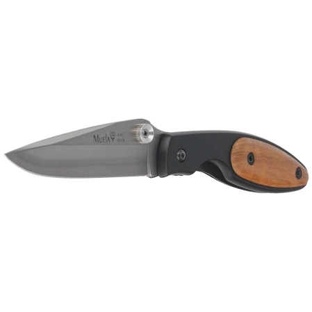Muela KMC-7OL Black Aluminum/Olive Wood, Satin 440C Knife