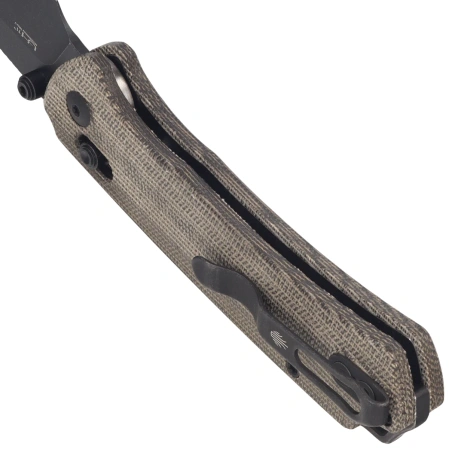 Kizer T1 CD Knife Olive Green Norplex UltreX Micarta, Black Stonewashed Nitro-V by Uli Hennicke (V3490.2CA1)