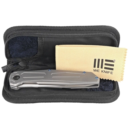 WE Knife Shadowfire Gray Titanium, Hand Polished Satin CPM 20CV by Rafal Brzeski (WE22035-2)